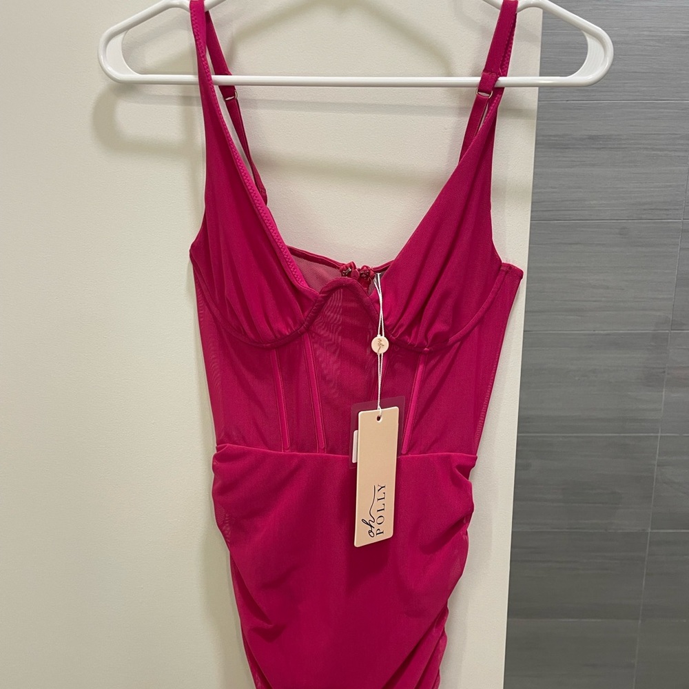Oh Polly Pink Corset Dress! Never worn and new with tags size 2